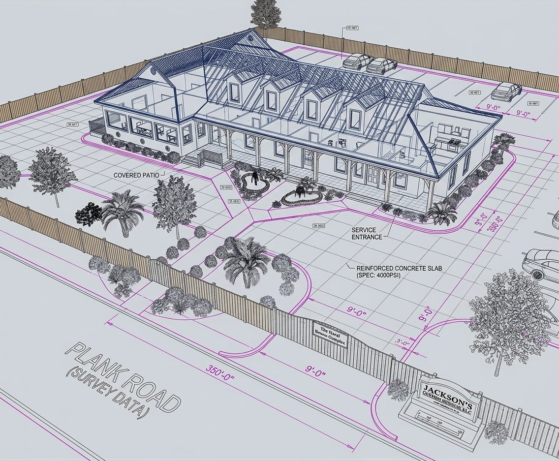 Site plan and survey of the Greensburg facility